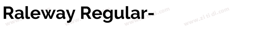 Raleway Regular字体转换